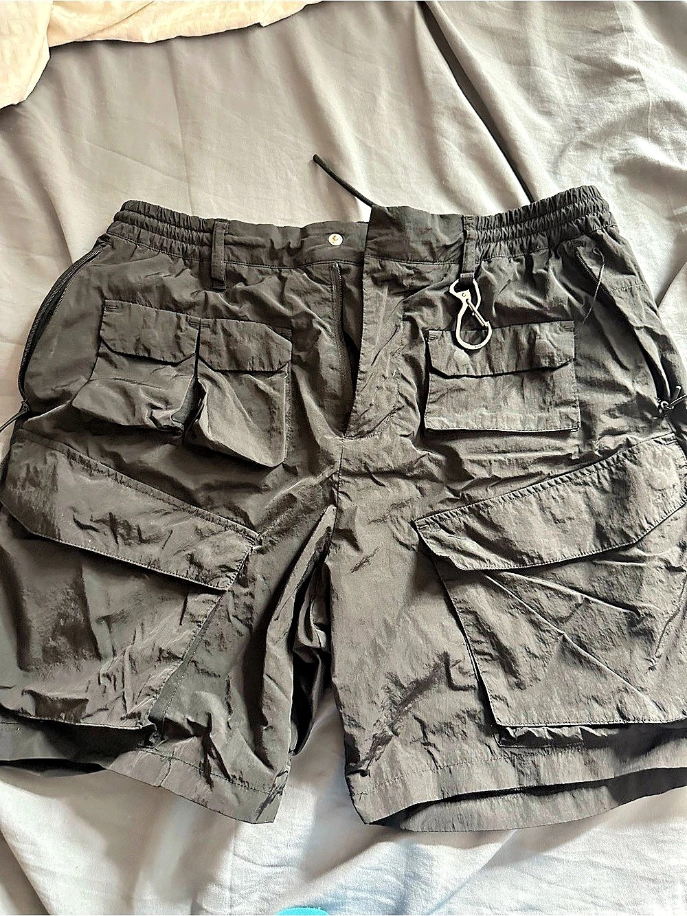 Kith Dupont Cargo Pocket Short Cargo Shorts Black Size Small